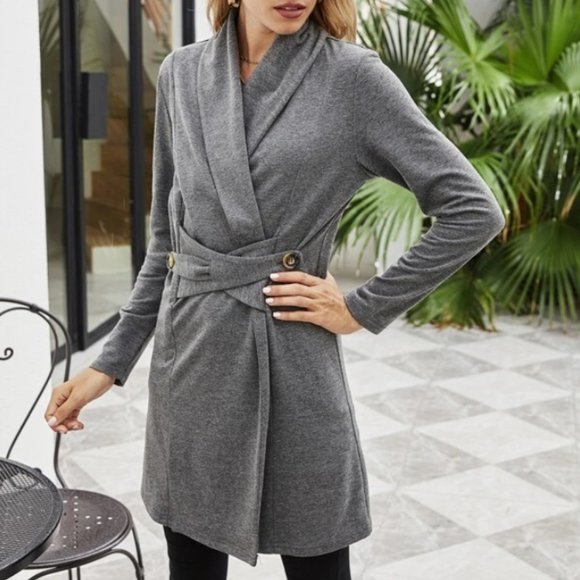 NWOT shawl button coat (size S, USD4) - Picture 1 of 6